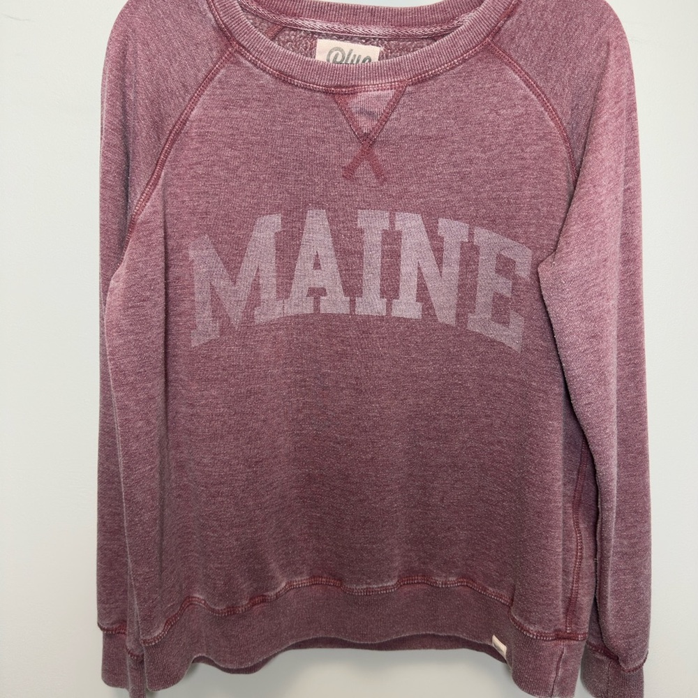 Women's Maine Maroon Crewneck Oversized Sweater